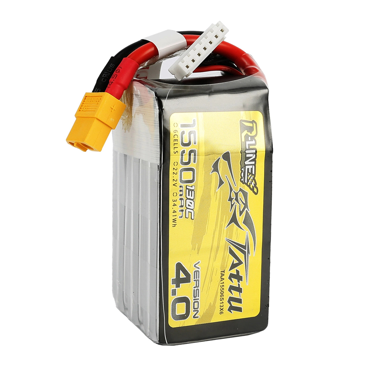 Tattu R-Line Version 4.0 1550mAh 22.2V 130C 6S1P LiPo battery